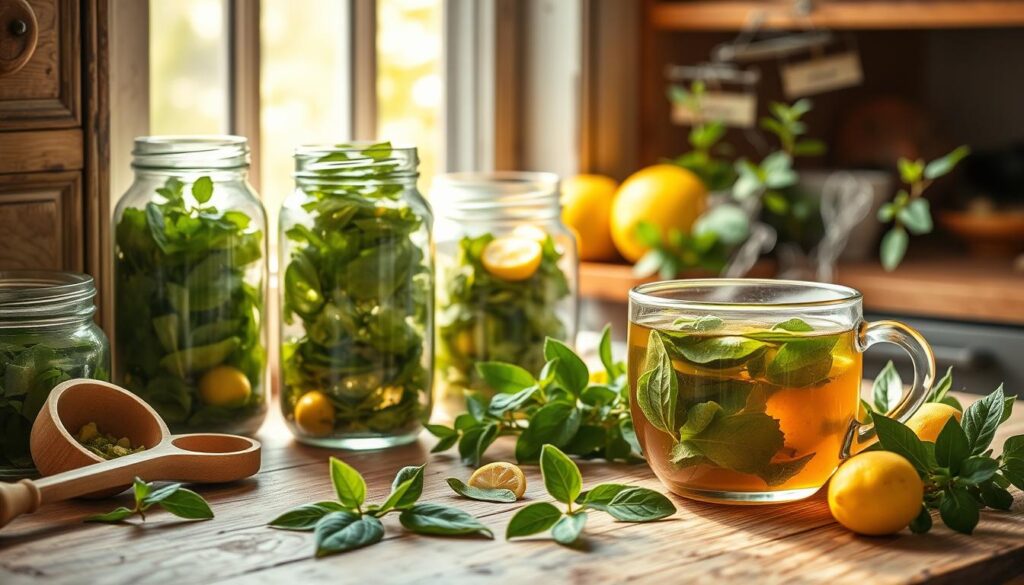 lemon balm tea storage